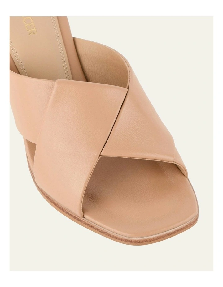 Carrie Mid Heel Sandals in Beige image 4