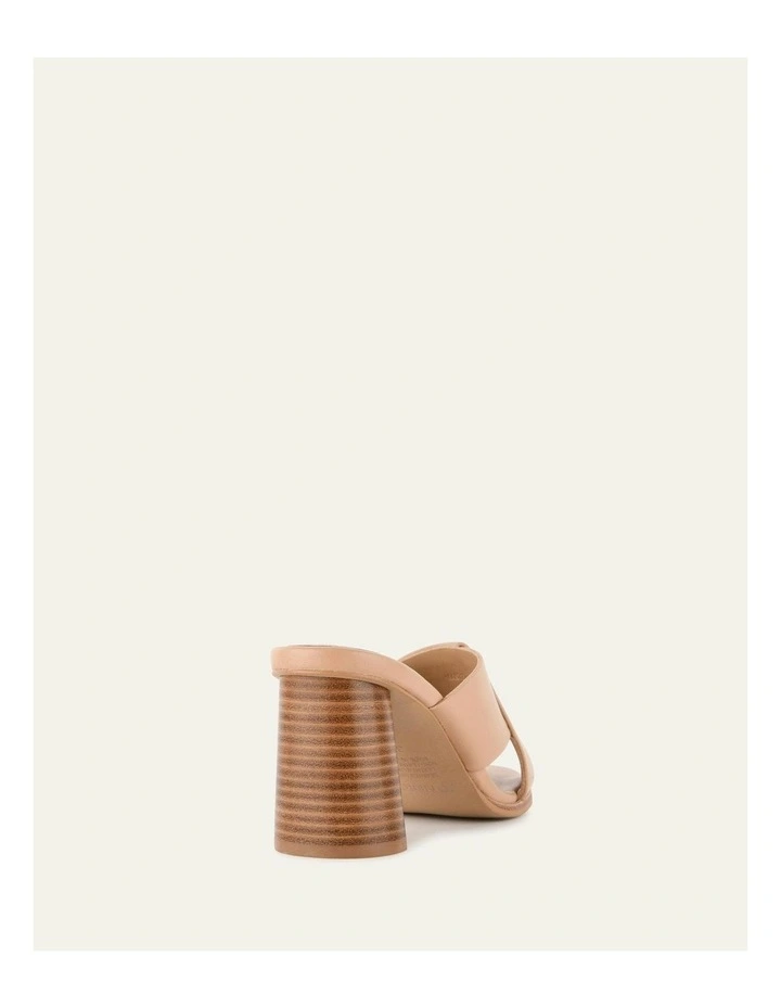 Carrie Mid Heel Sandals in Beige image 5