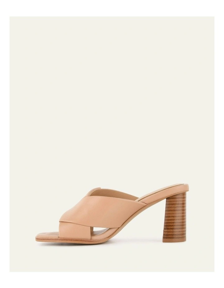 Carrie Mid Heel Sandals in Beige image 6