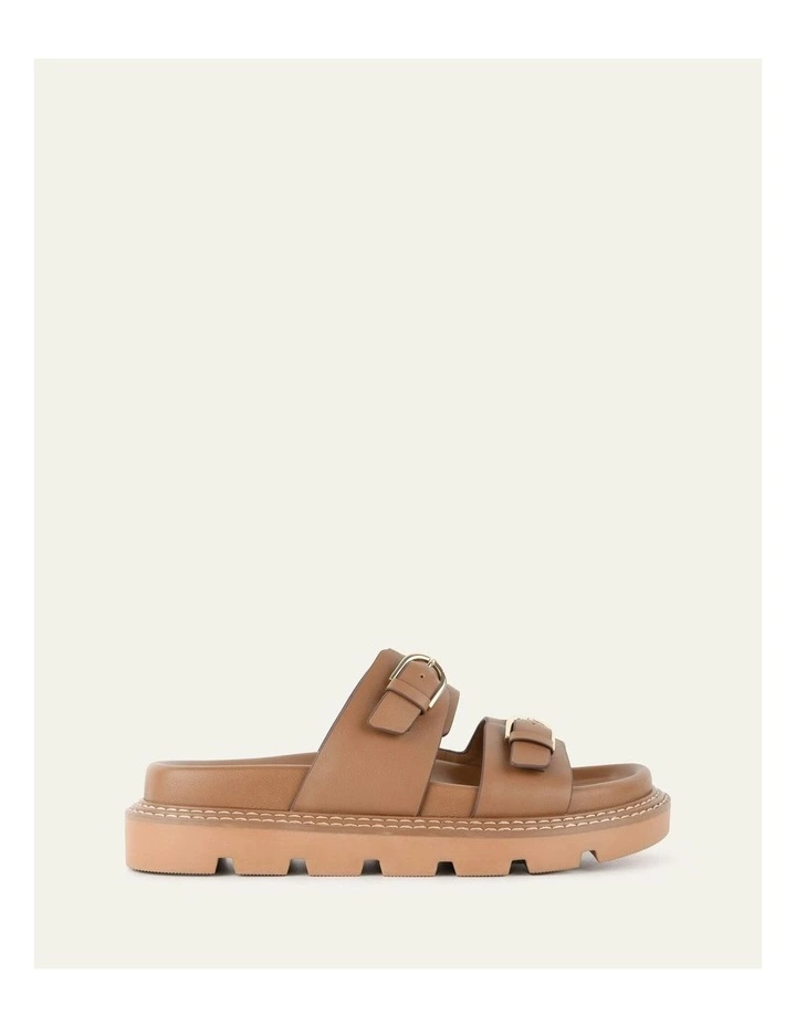 Vichy Flat Sandals in Tan image 1