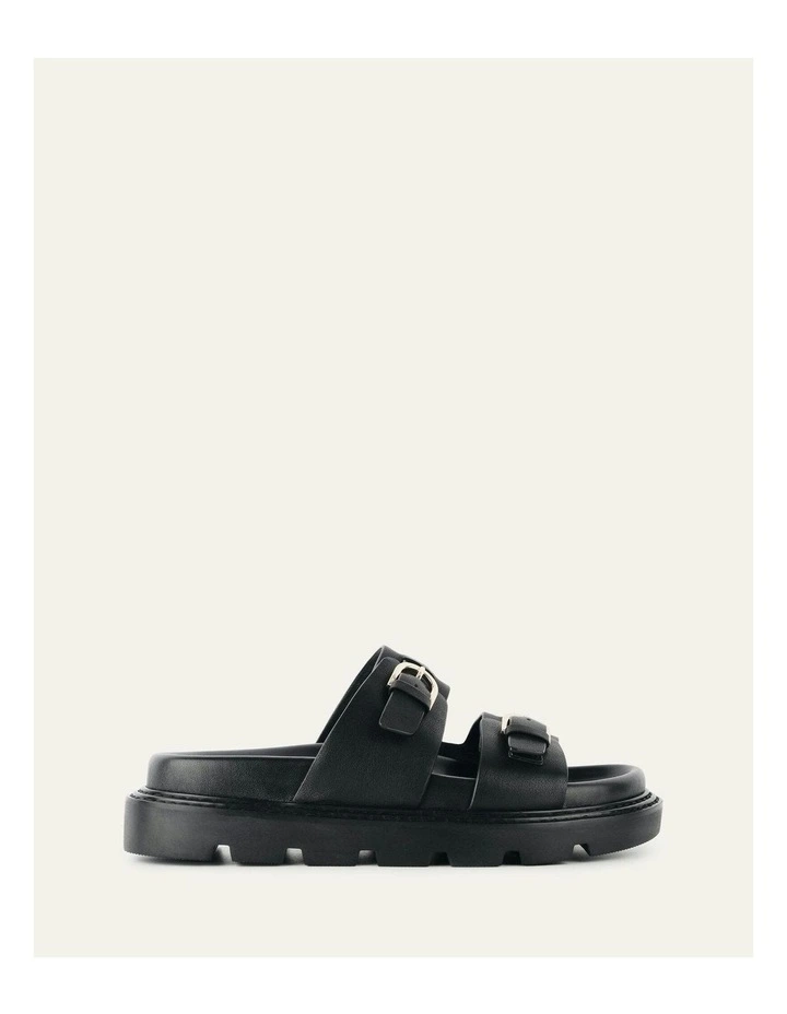 Vichy Flat Sandals in Black image 1