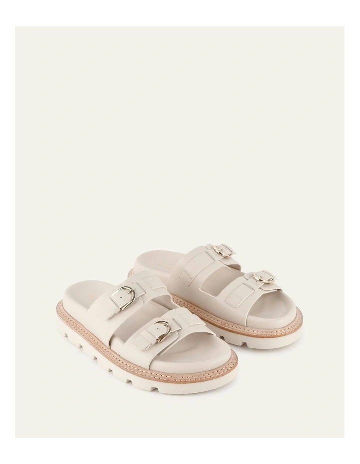 Vichy Flat Sandals in Off White image 3