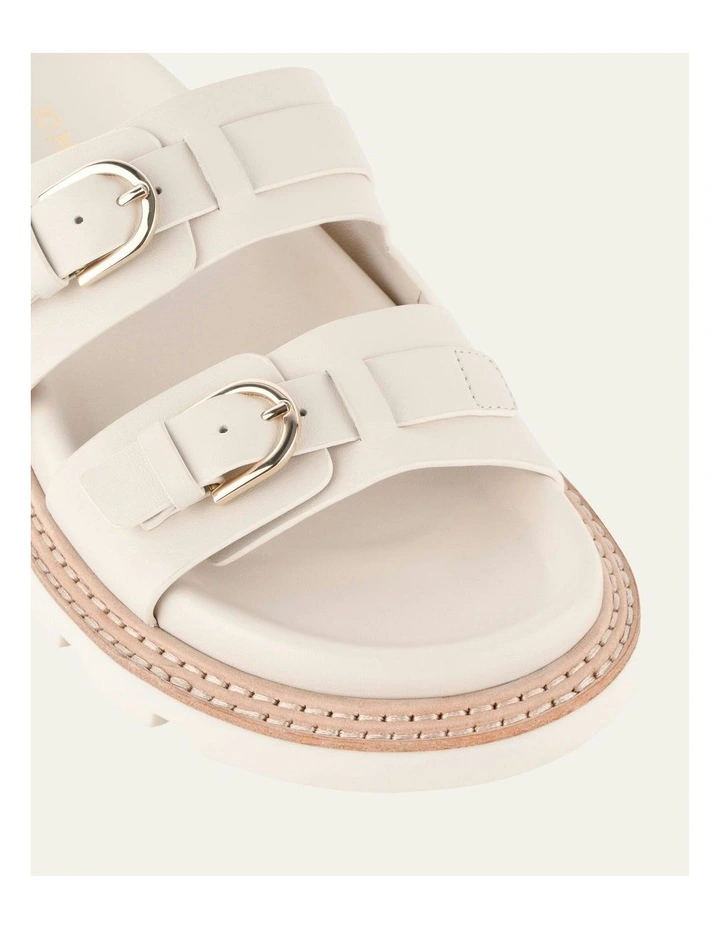 Vichy Flat Sandals in Off White image 4
