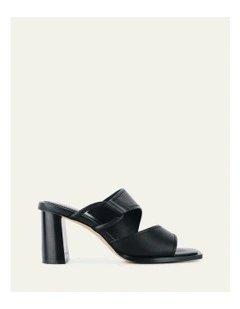 Cammy Mid Heel Sandals in Black
