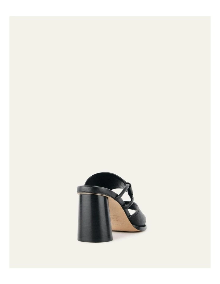 Cammy Mid Heel Sandals in Black image 5