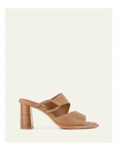 Cammy Mid Heel Sandals in Tan