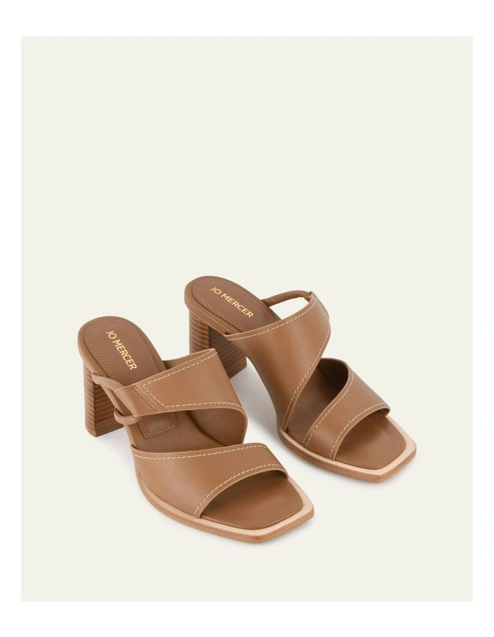 Cammy Mid Heel Sandals in Tan image 3