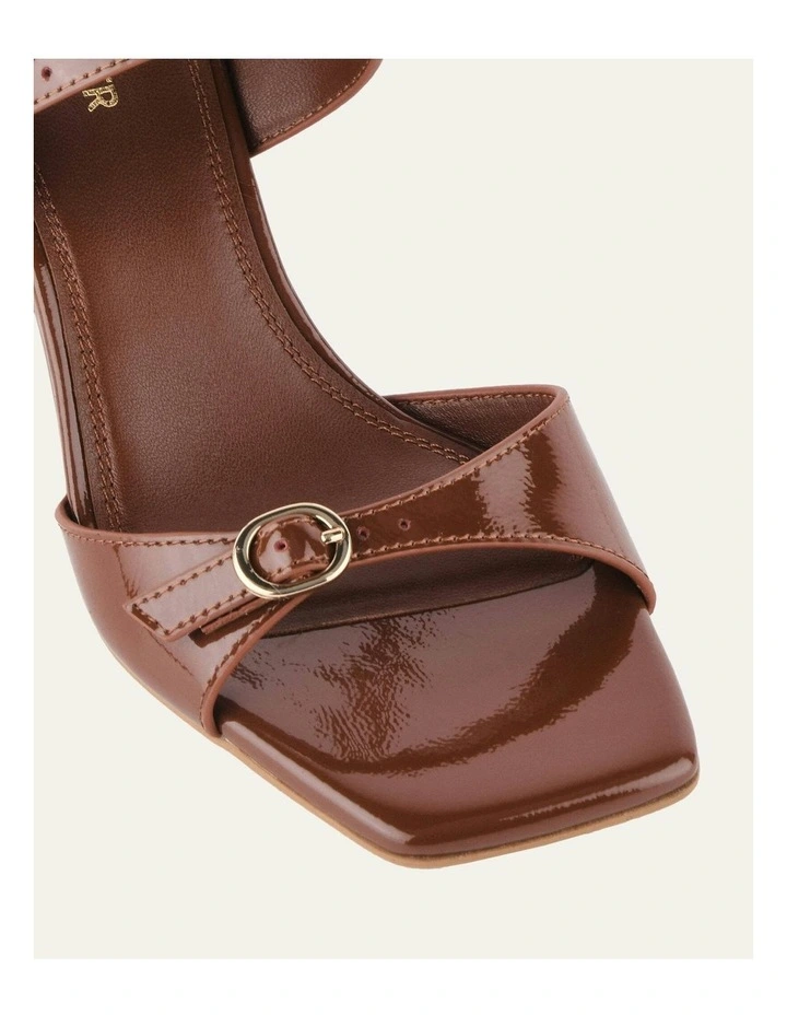 Spencer Mid Heel Sandals in Chestnut image 4