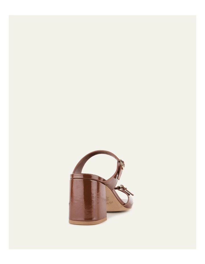 Spencer Mid Heel Sandals in Chestnut image 5