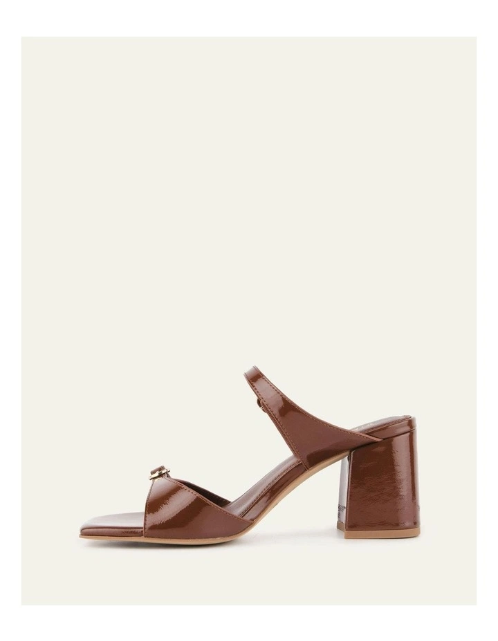 Spencer Mid Heel Sandals in Chestnut image 6