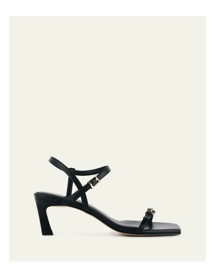 Gianni Mid Heel Sandals in Black image 1