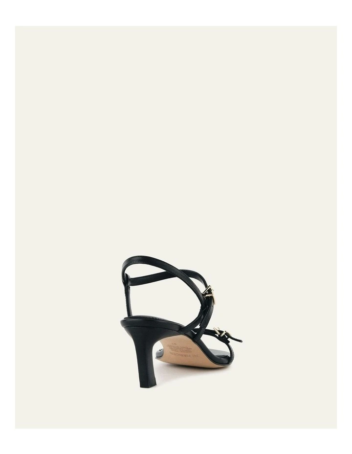 Gianni Mid Heel Sandals in Black image 5