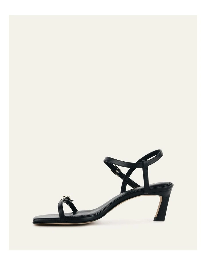 Gianni Mid Heel Sandals in Black image 6