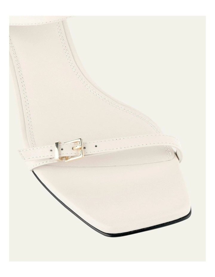 Gianni Mid Heel Sandals in Off White image 4