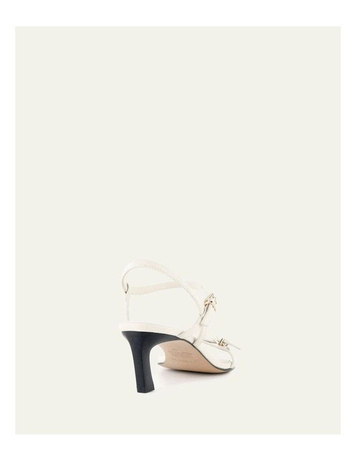 Gianni Mid Heel Sandals in Off White image 5