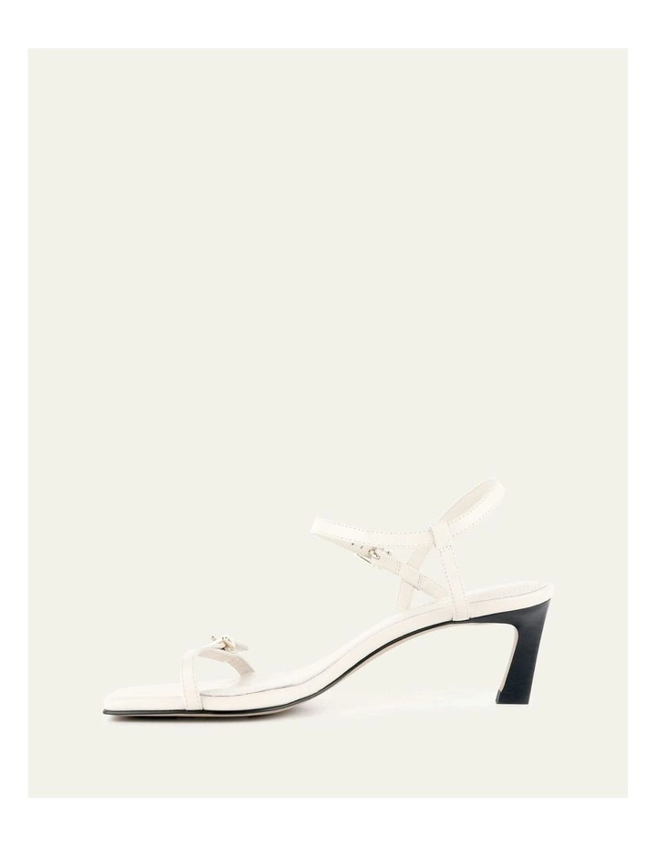Gianni Mid Heel Sandals in Off White image 6