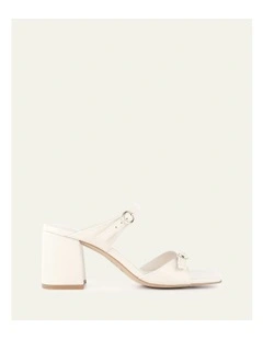 Spencer Mid Heel Sandals in Off White
