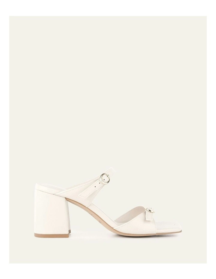 Spencer Mid Heel Sandals in Off White image 1