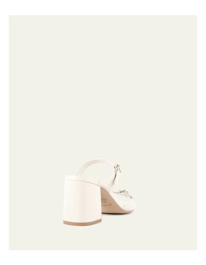 Spencer Mid Heel Sandals in Off White image 5