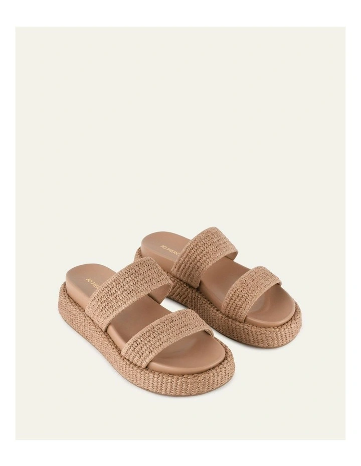 Marco Flat Sandals in Tan image 3