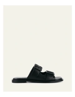 Sebastian Flat Slide in Black