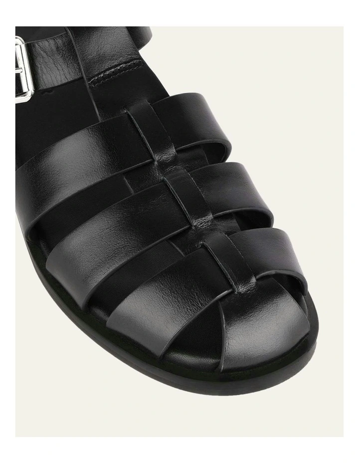 Finn Flat Sandals in Black image 4