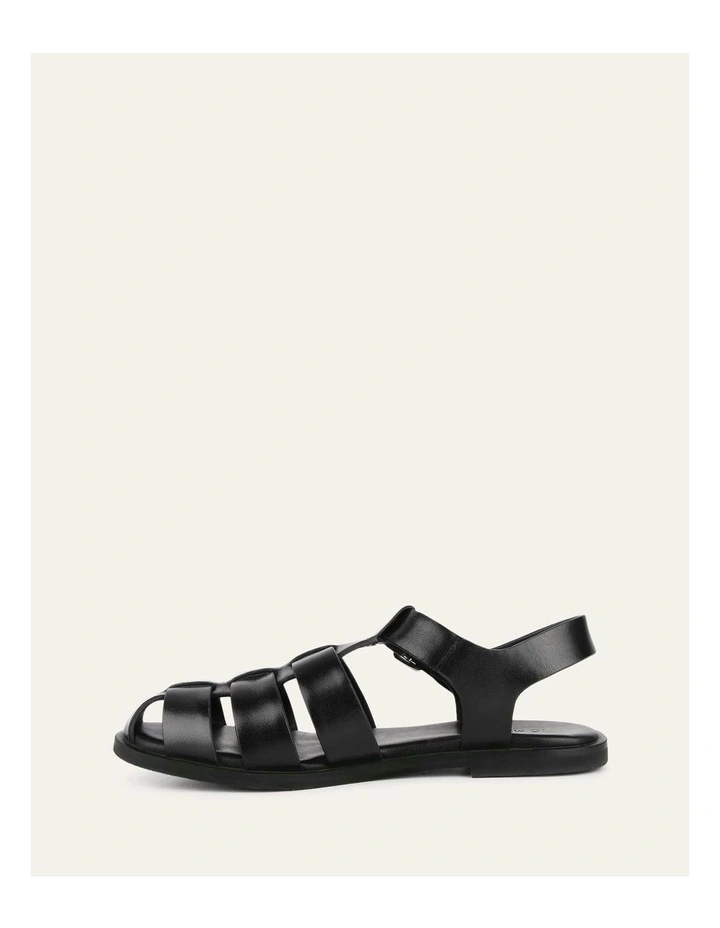 Finn Flat Sandals in Black image 6