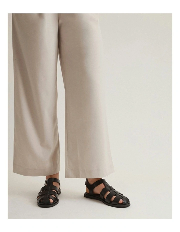 Finn Flat Sandals in Black image 7