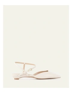 Virginie Dress Flats in Off White