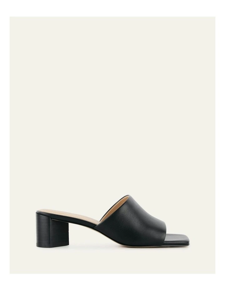 Herbie Mid Heel Sandals in Black image 1
