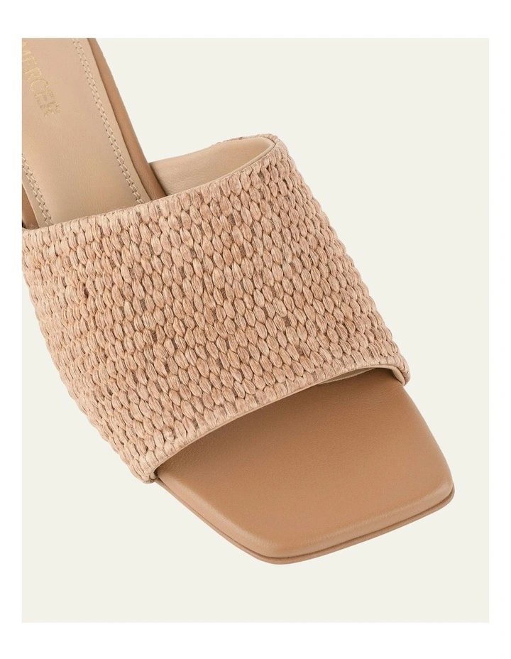 Herbie Mid Heel Sandals in Tan image 5