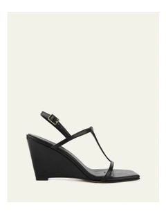Ophelia Mid Heel Wedges in Black