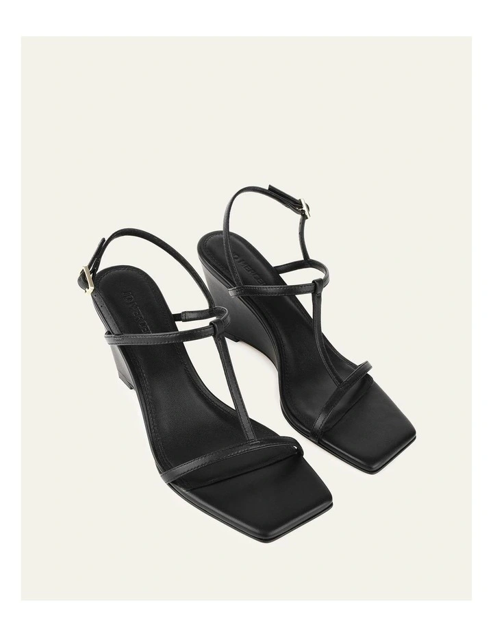 Ophelia Mid Heel Wedges in Black image 3