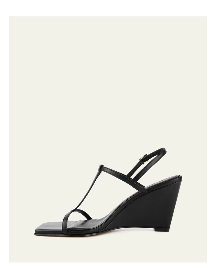 Ophelia Mid Heel Wedges in Black image 6