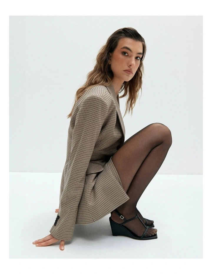Ophelia Mid Heel Wedges in Black image 7