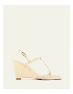 Ophelia Mid Heel Wedges in Butter