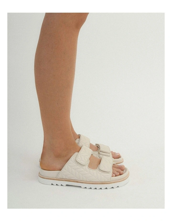 Verity Flat Sandals in Off White image 2