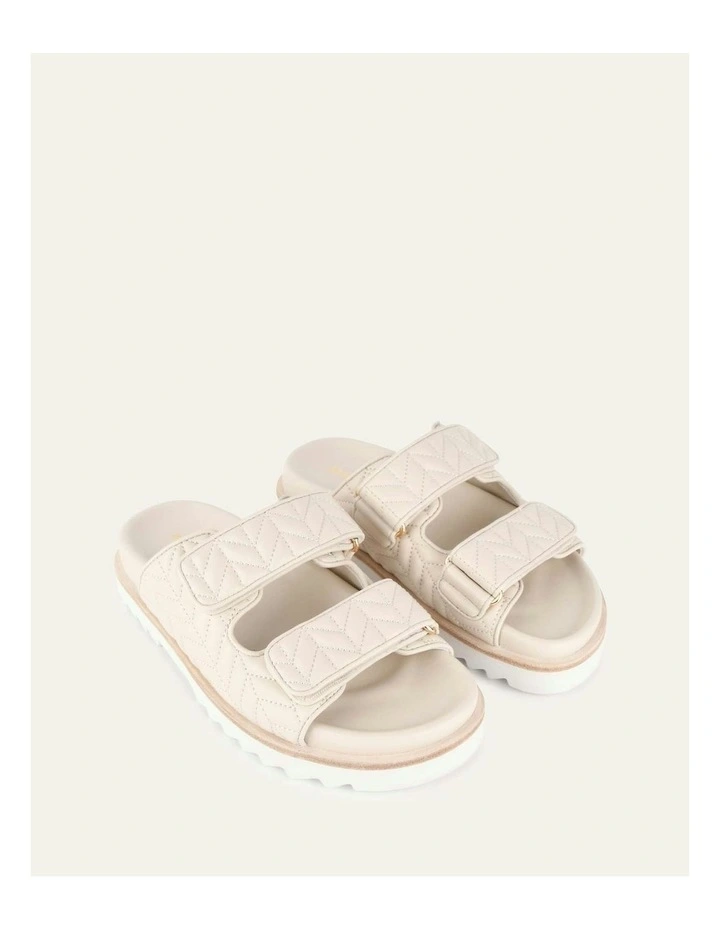 Verity Flat Sandals in Off White image 3