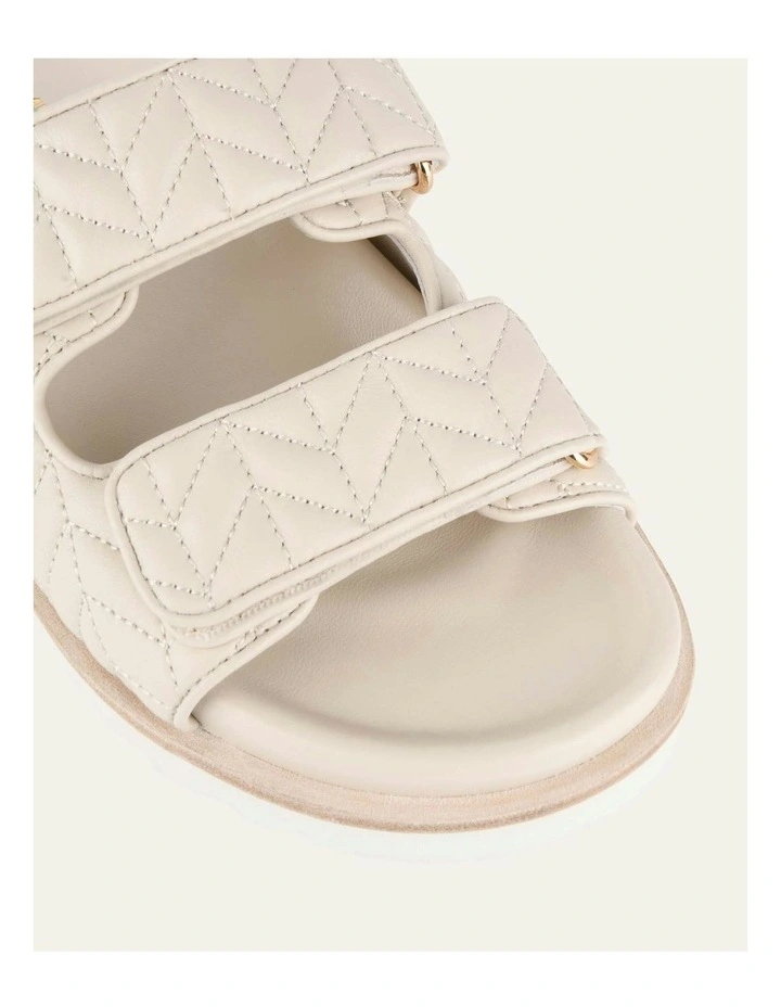 Verity Flat Sandals in Off White image 4