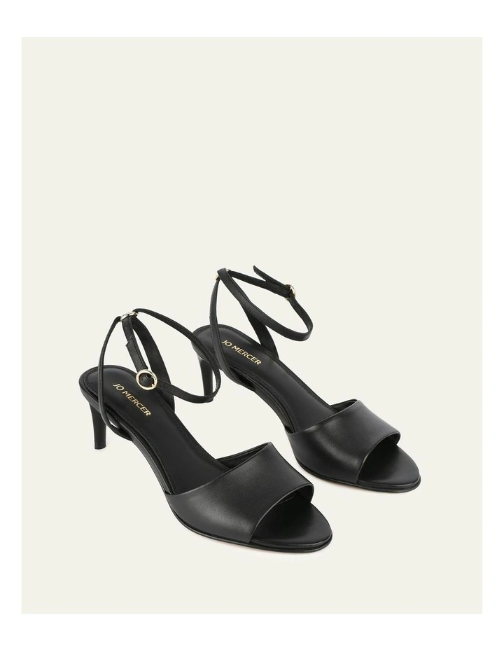 Tanya Mid Heel Sandals in Black image 3