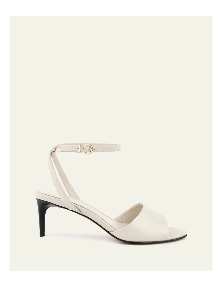 Tanya Mid Heel Sandals in Off White image 1