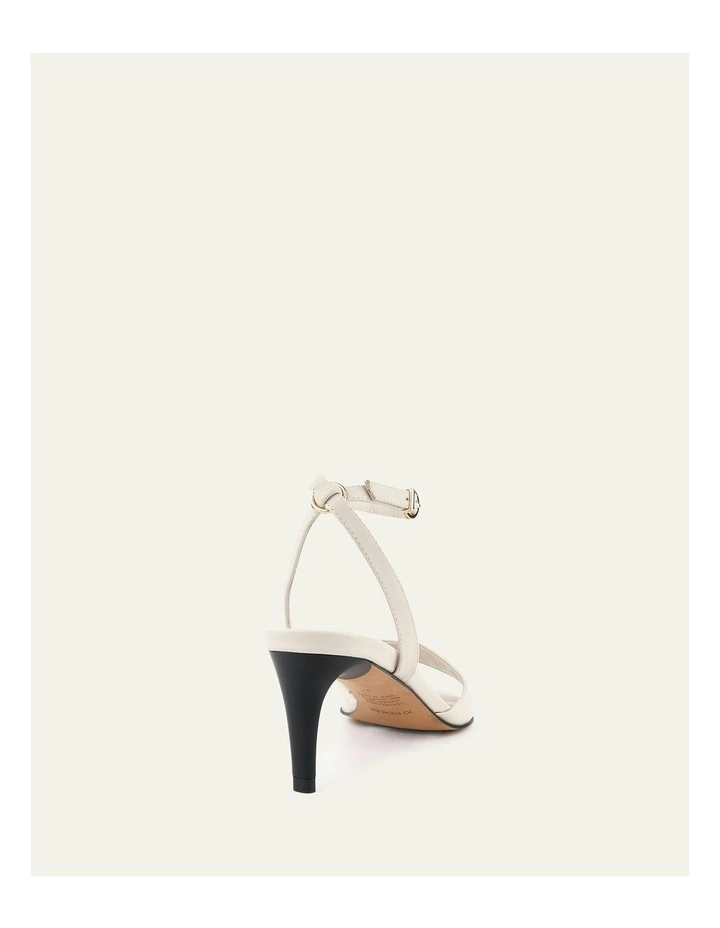 Tanya Mid Heel Sandals in Off White image 5