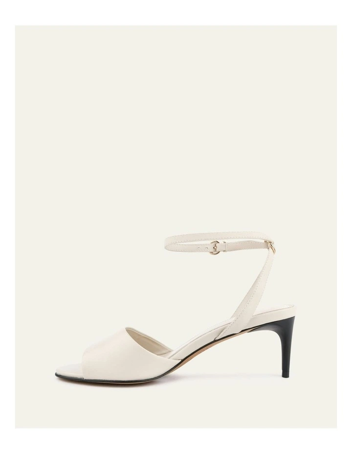Tanya Mid Heel Sandals in Off White image 6