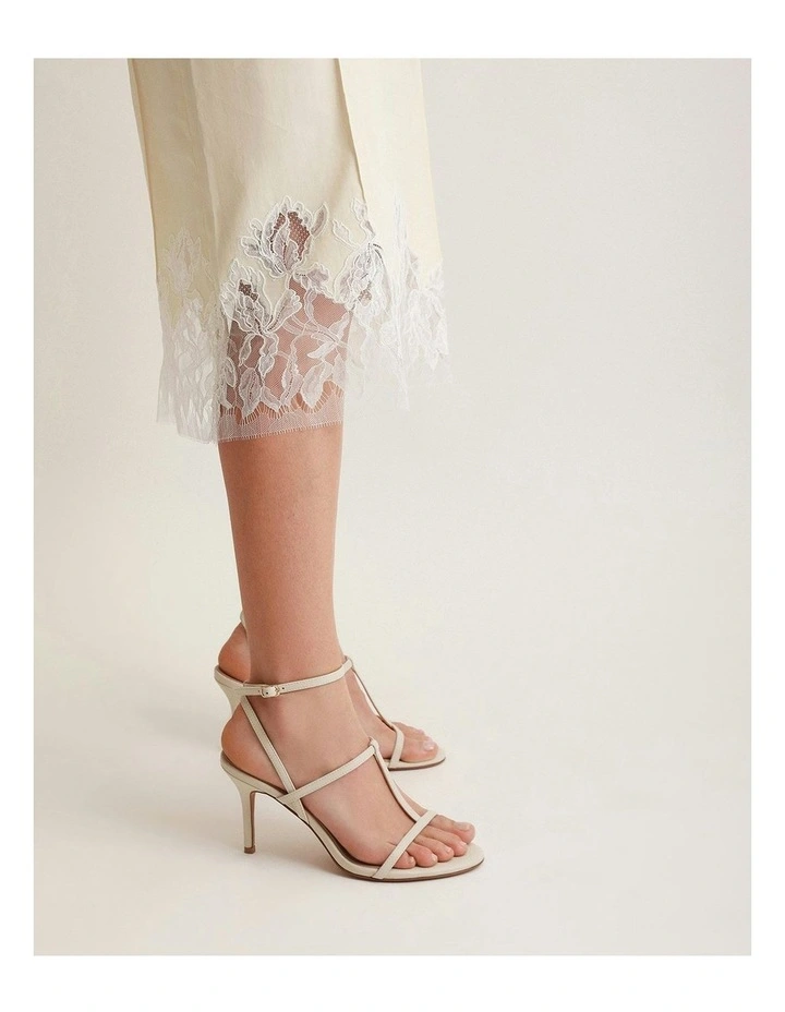Lacey High Heel Sandals in Off White image 2