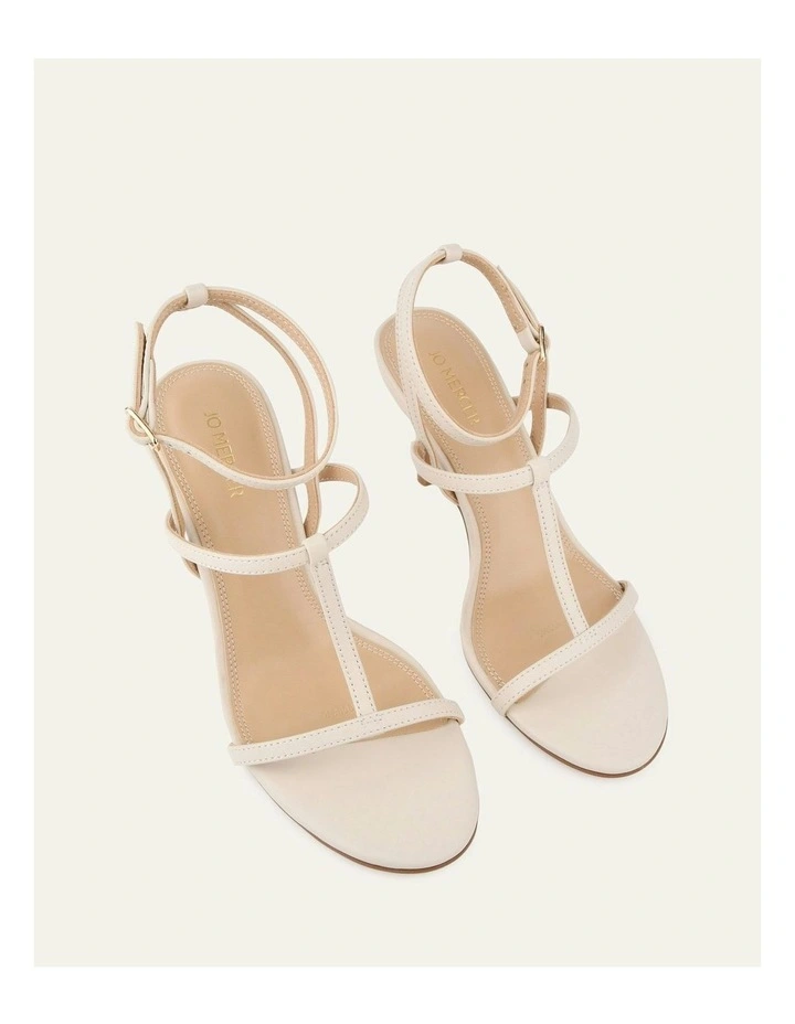 Lacey High Heel Sandals in Off White image 3