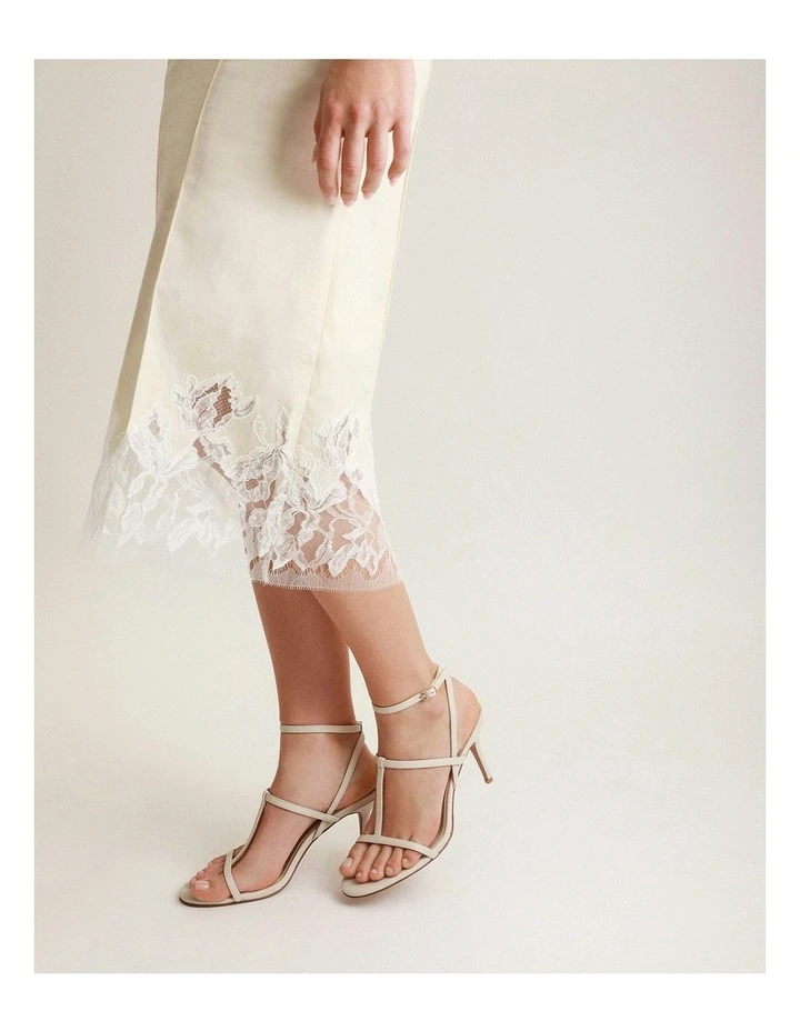 Lacey High Heel Sandals in Off White image 7