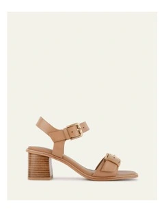 Winona Mid Heel Sandals in Tan