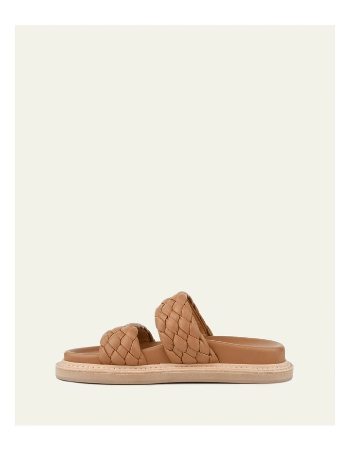 Vega Flat Leather Sandals in Brown image 6