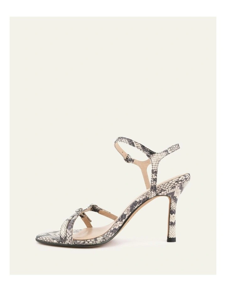 Romy High Heel Leather Sandals in Natural image 6