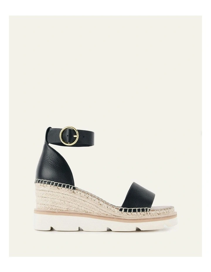 Kelly Mid Heel Wedges in Black image 1